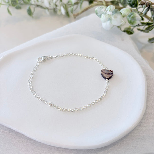 Abalone Shell Heart Bracelet