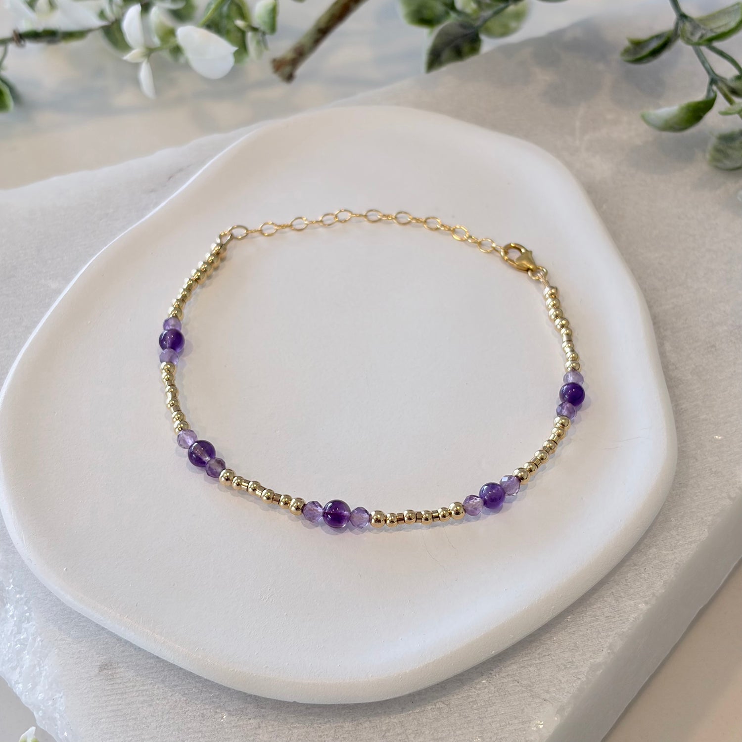 Amethyst Gemstone Bracelet