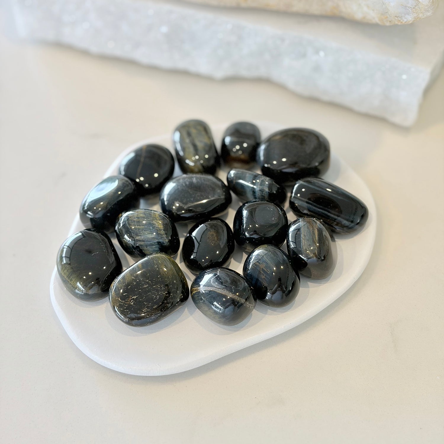 Blue Tiger’s Eye Tumbled Stone