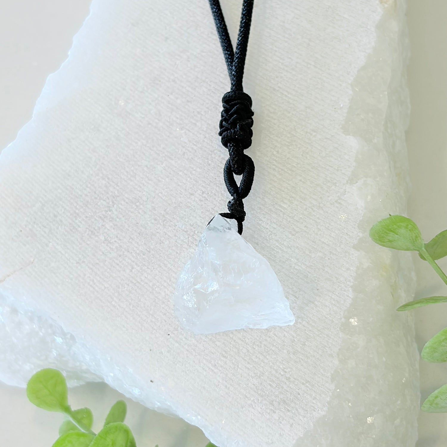 Clear Quartz Raw Pendant Necklace