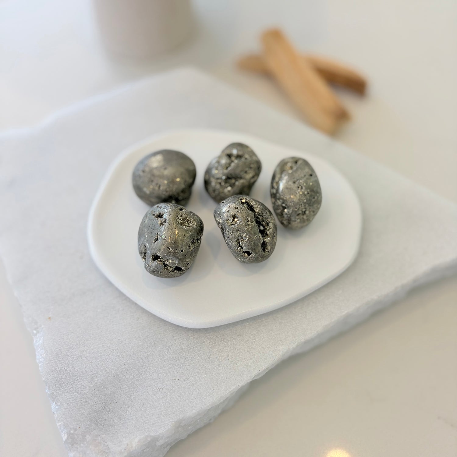 Pyrite Tumbled Stone