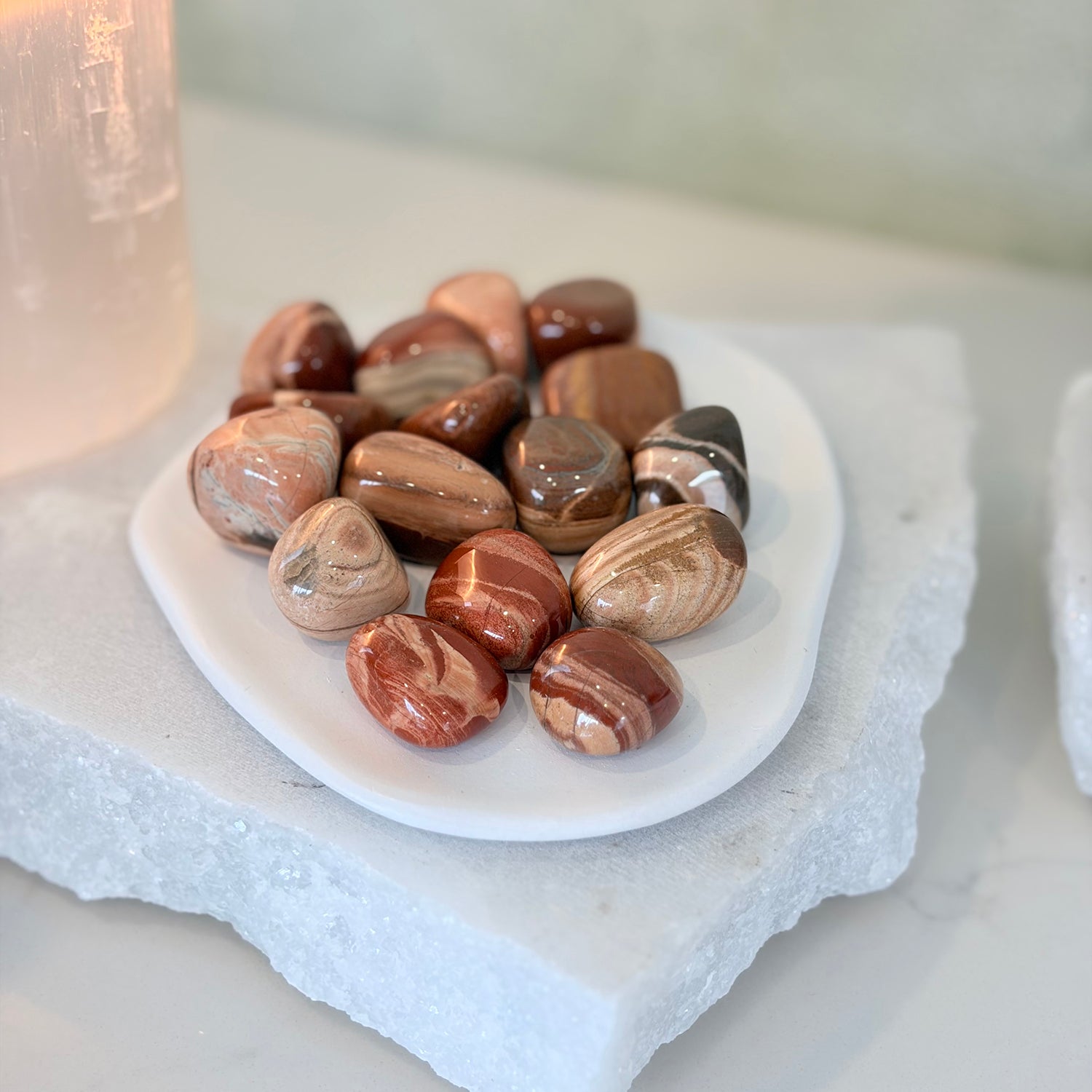Red Banded Jasper Tumbled Stone