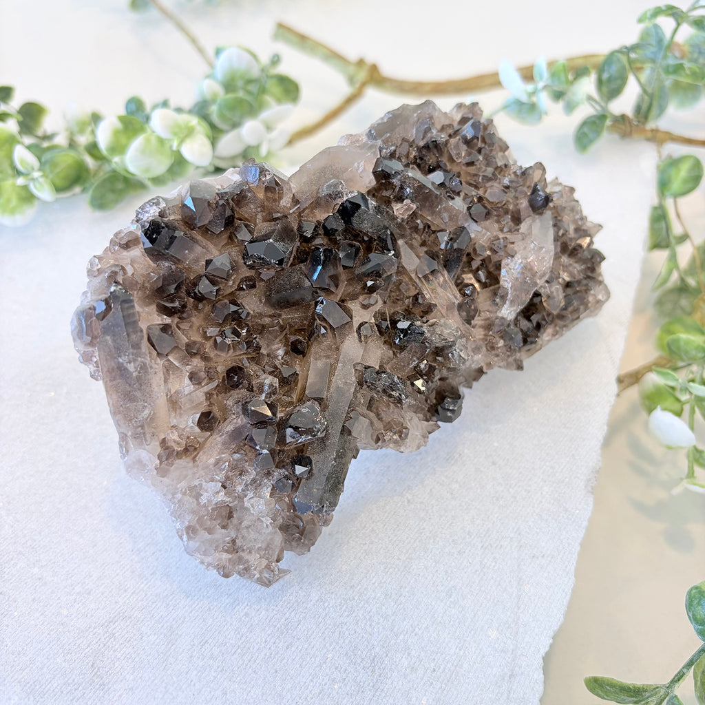 Smoky Quartz Cluster 001
