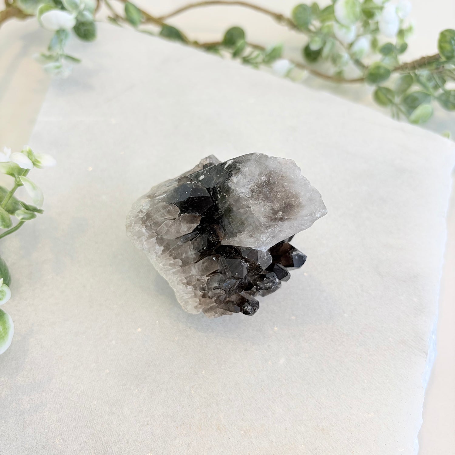 Smoky Quartz Cluster 002