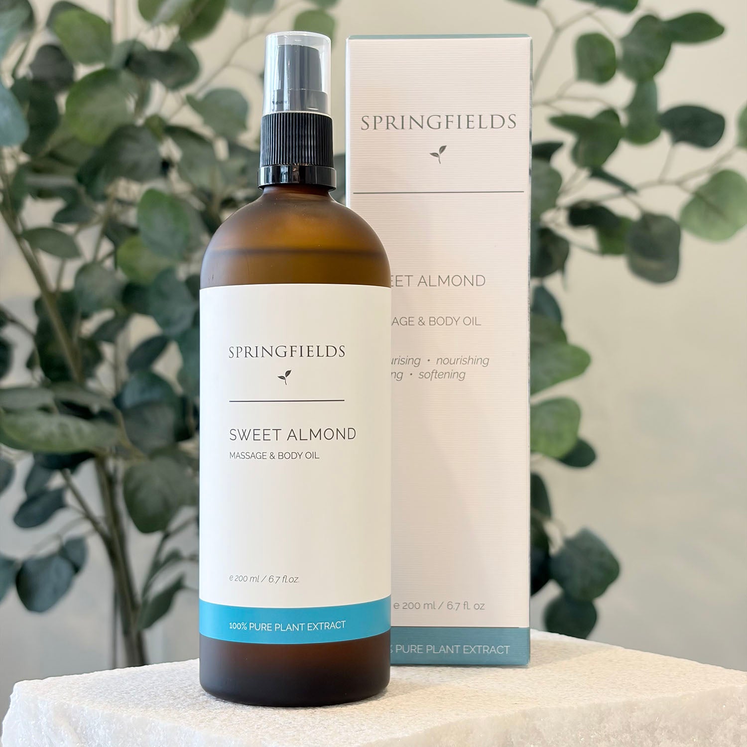Springfields Sweet Almond Massage & Body Oil 200ml