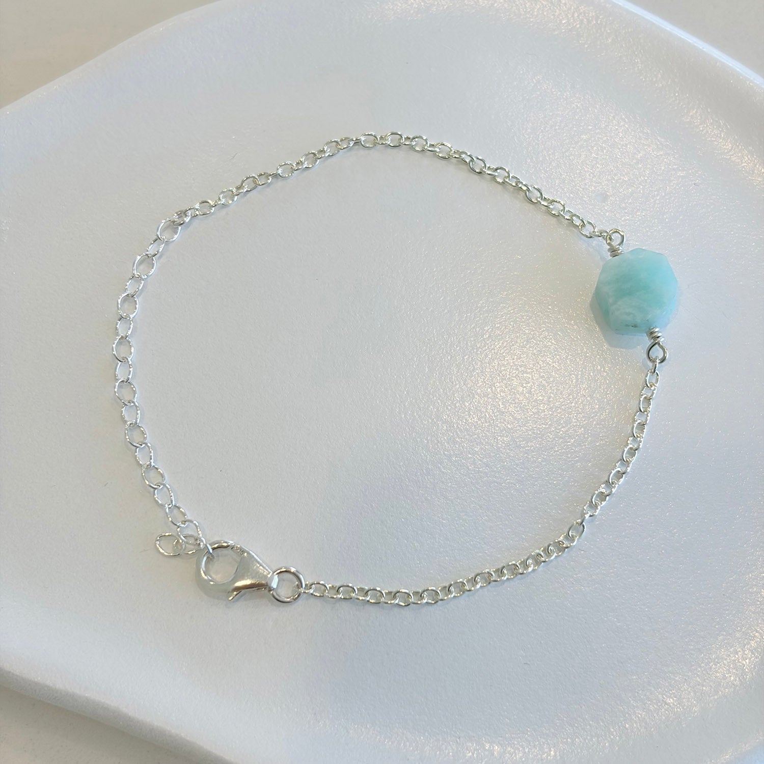 Amazonite Raw Crystal Nugget Bracelet