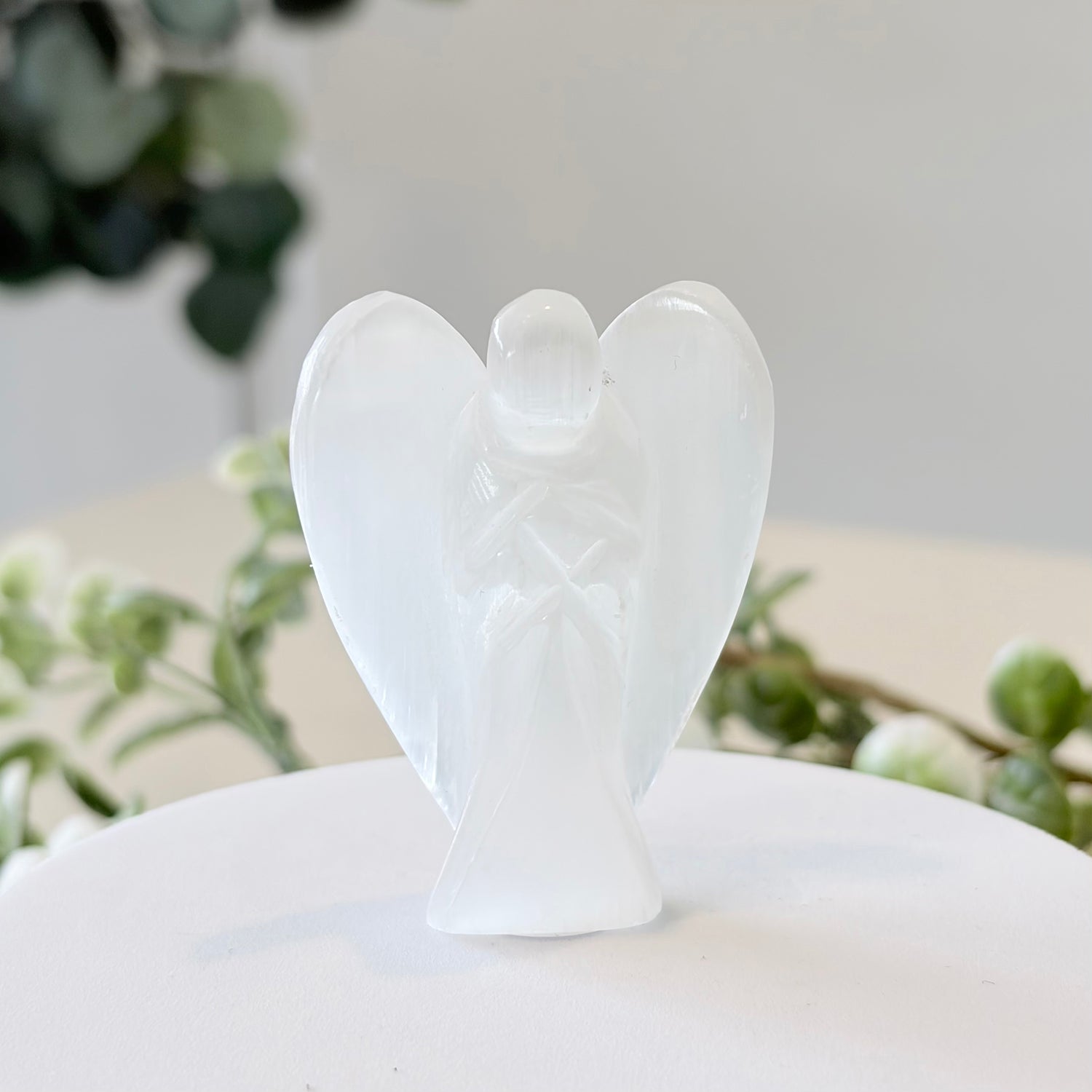 Selenite Carved Angel Medium