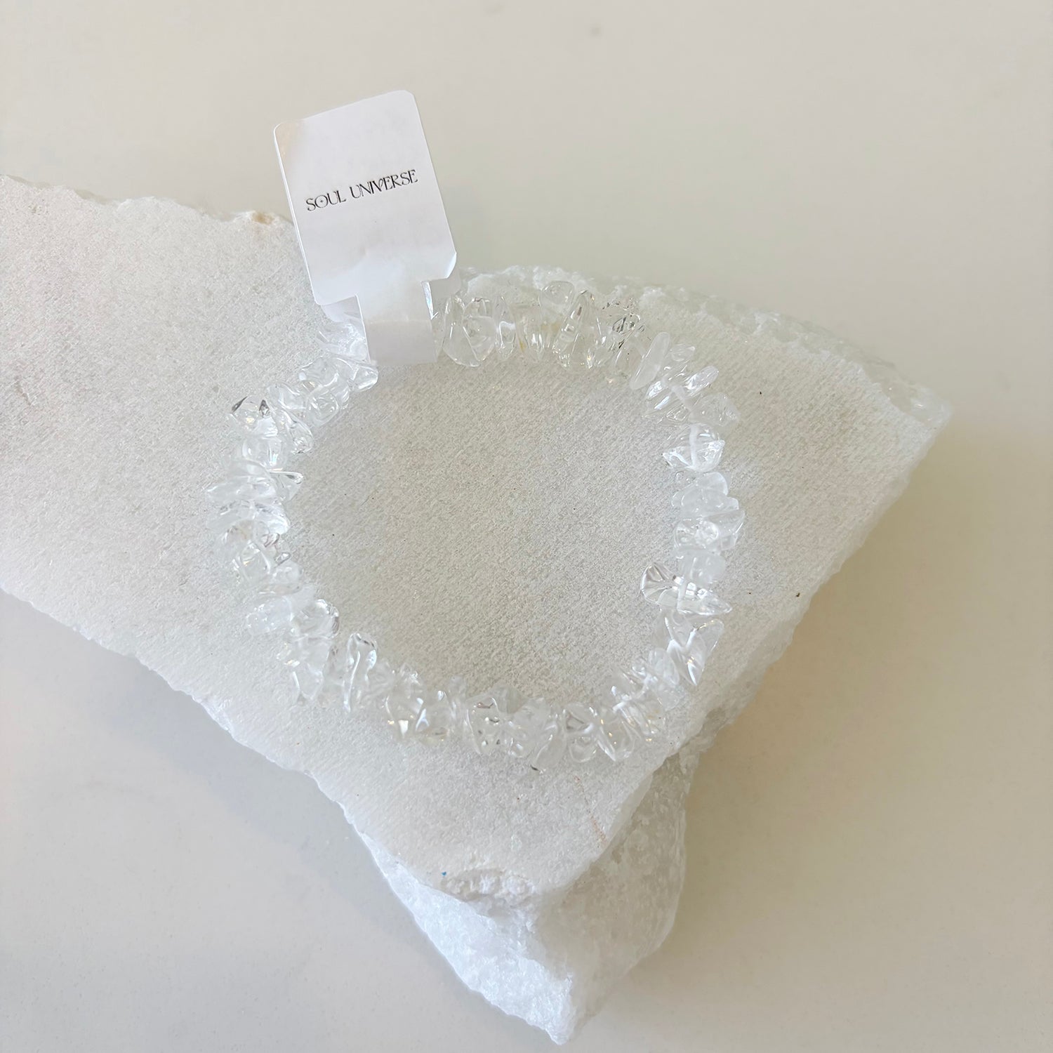 Clear Quartz Crystal Chip Bracelet