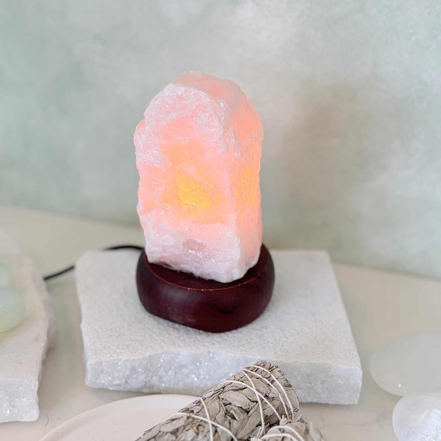 Rose Quartz Crystal Lamp