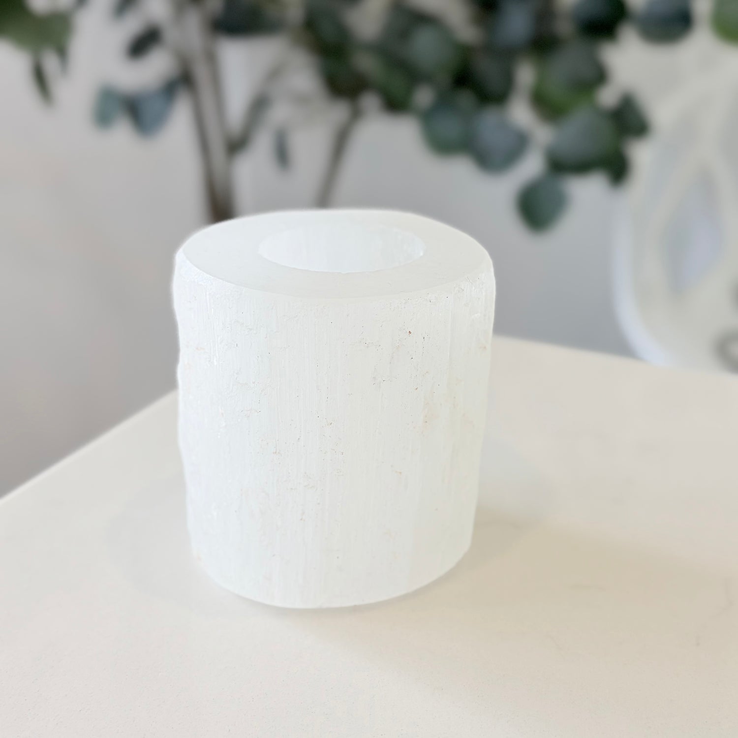 Selenite Tealght Candle Holder