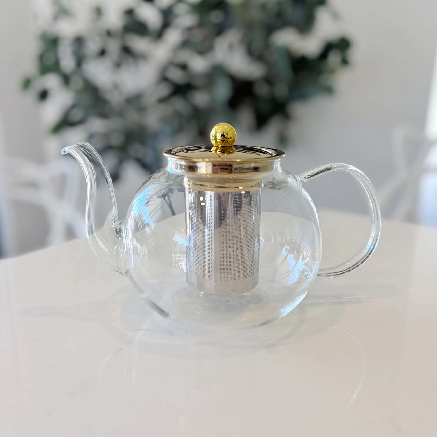 Glass & Gold Teapot